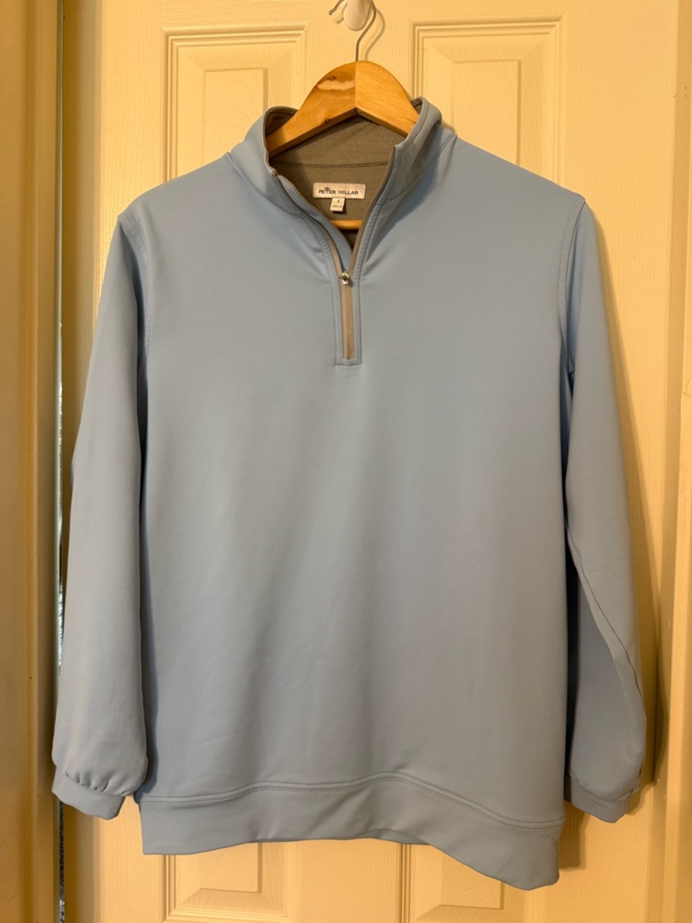Peter Millar Light Blue Quarter-Zip Shirt Jacket Men’s S